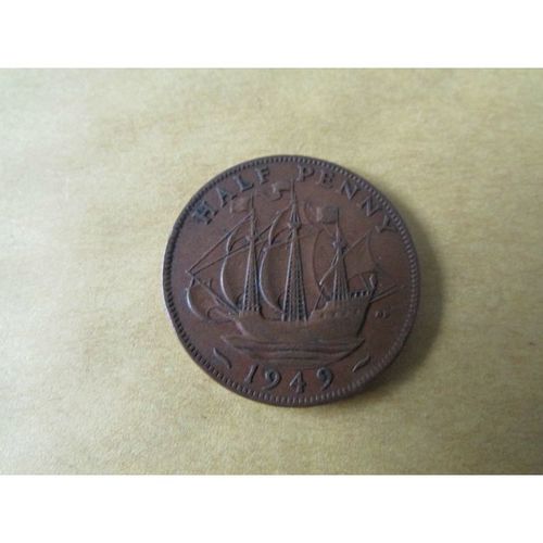 1949 GEORGE VI HALFPENNY FREE POST. T