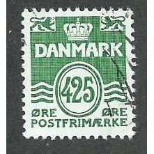 DEN 1933 425o 'NUMERAL - GREEN' FINE USED (EBID42-928)