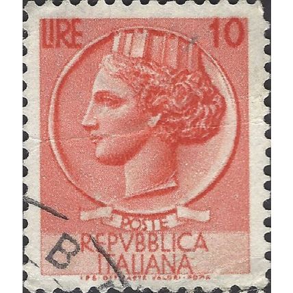 ITALY, Coin of Syracuse, orange 1955, 10Lire