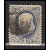 Used 206 1c Benjamin Franklin Fine RA0369