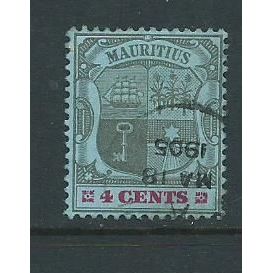 mauritius watermark crown ca sg 143 vfu sg143