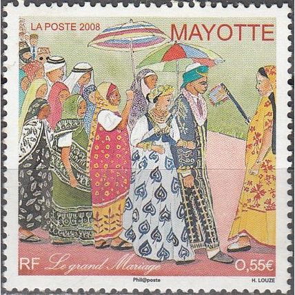 Mayotte 2008 Yvert 215 Neuf ** Cote (2017) 2.30 € Le grand mariage