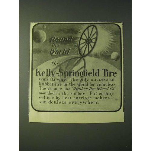1900 Kelly-Springfield Tire Ad - round the world