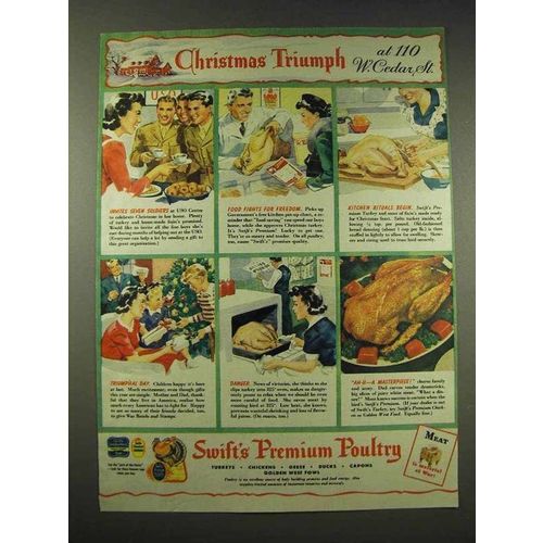 1944 Swift's Premium Poultry Ad - Christmas Triumph