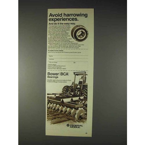 1982 Federal Mogul Bower / BCA Farm Bearings Ad