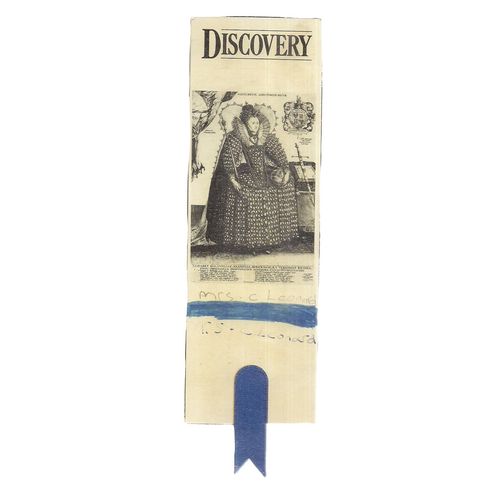 QUEEN ELIZABETH l.. Discovery card bookmark used as seen blank back =