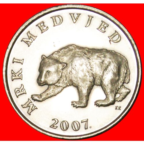 BEAR: CROATIA ★ 5 KUNA 2007. MINT LUSTER! LOW START ★ NO RESERVE!