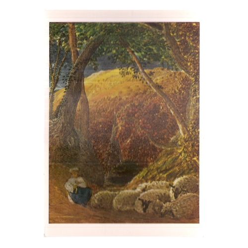 MAGIC APPLE TREE by Samuel Palmer unused vintage postcard Fitzwillaim museum =