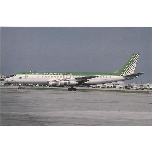 Transportes Aereos Bolivianos Douglas DC8 F 54 Civil Aircraft Postcard (A20031)