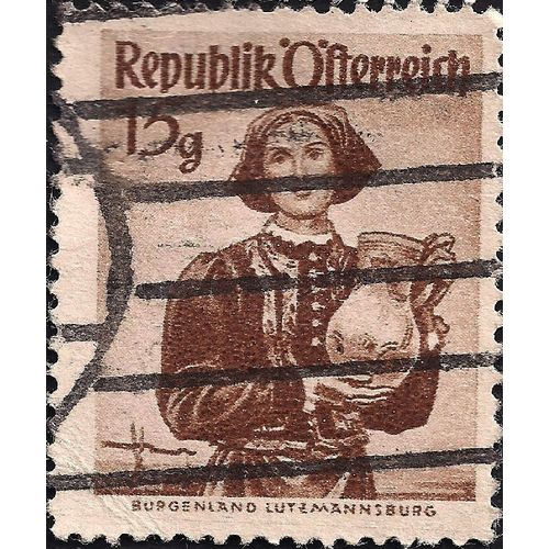 AUSTRIA, Burgenland, Lutzmannsburg, brown 1948, 15gr
