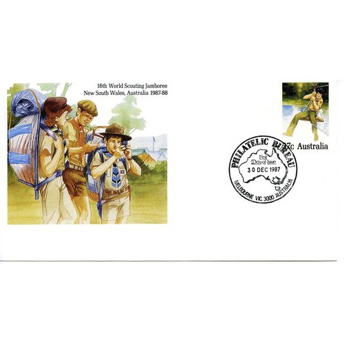 AUSTRALIA 1987 FDC World Scouting Jamboree Pre-stamped Envelope Melbourne 3000