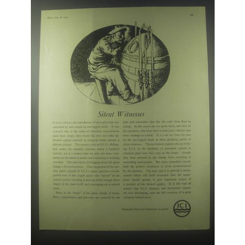 1954 ICI Imperial Chemical Industries Ad - Silent Witnesses