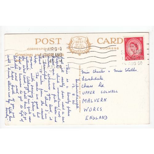 Loch Assynt Ruins of Ardvreck Castle Sutherland 1960 RP Postcard J B White A2238
