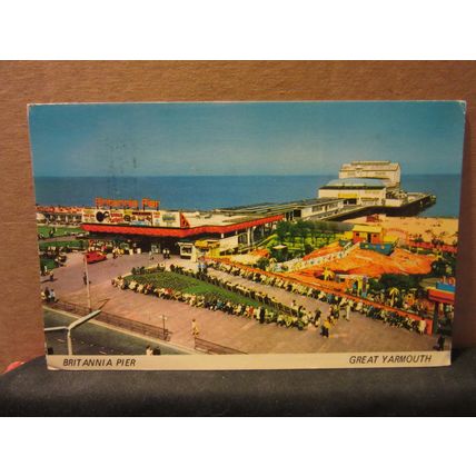 BRITANNIA PIER, GREAT YARMOUTH, NORFOLK used postcard by Sapphire 1973 pm =