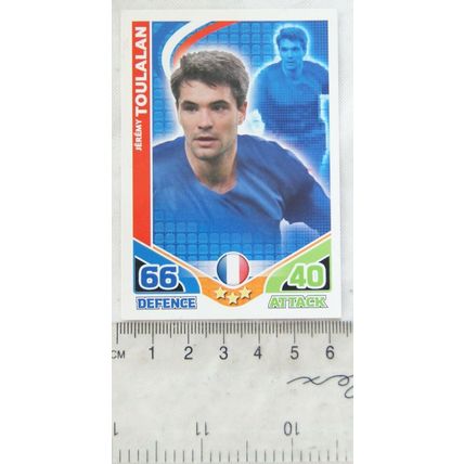 2010 Topps Match Attax World Cup Trading Card - France, Jeremy Toulalan