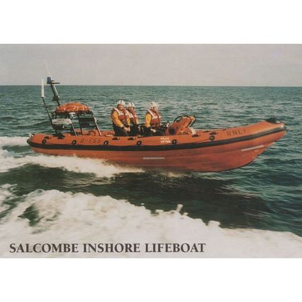 Atlantic Salcombe Inshore Lifeboat 1990s RNLI Postcard