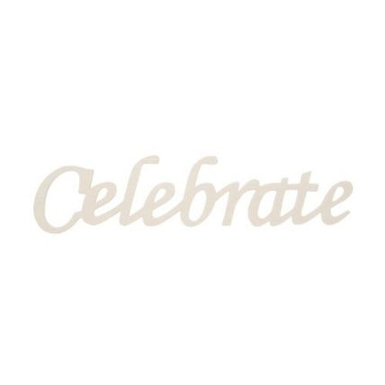 Unfinished Wood Script Word Celebrate Decoration