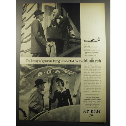 1955 BOAC British Overseas Airways Corporation Ad - The Luxury