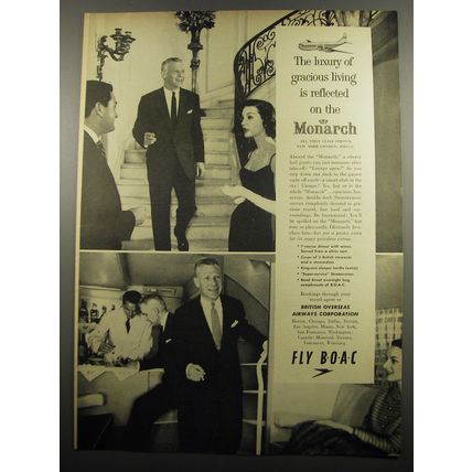 1955 BOAC British Overseas Airways Corporation Advertisement