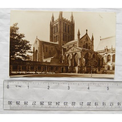 vintage Postcard Hereford Cathedral from S.E.