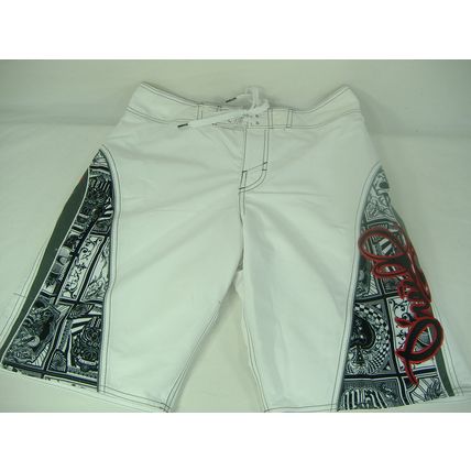 New Mens 29 O'Neill Oneill Surf Board Shorts White Black Red Logo Rash Liner $55