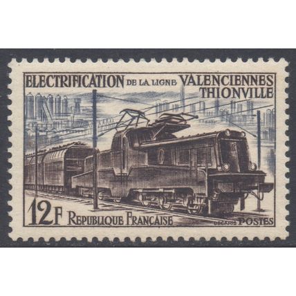 France Scott 768 - SG1249, 1955 Electric Train 12f MH*