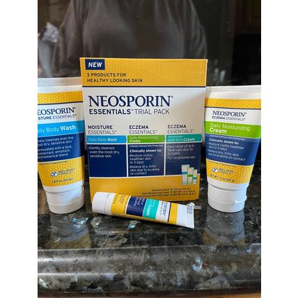 NEOSPORIN Essentials TRIAL PACK - Body Wash, Moisturizing Cream, Anti-itch Cream