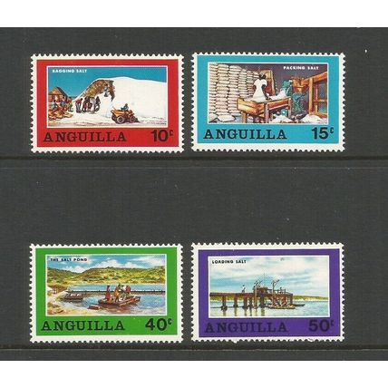 Anguilla 1969 Anguillan Salt Industry Mounted Mint Set SG 49 / 52
