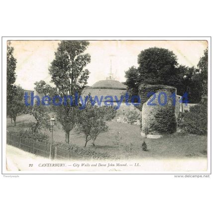 Canterbury, City Walls and Dane John Mound, Kent, England, 1909, Postcard