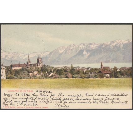 Lausanne et les Alpes, 1902 - Comptoir de Phototypie CPA