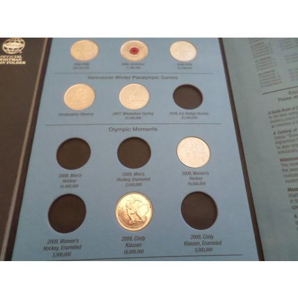 Whitman coin folder- Canada- 25 cent- 2001/2009 - with 32 coins - NOT COMPLETE