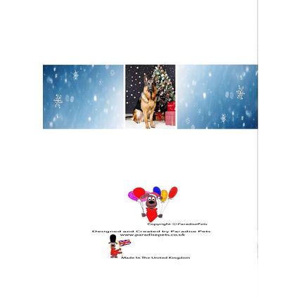 SHORT HAIRED GERMAN SHEPHERD CHRISTMAS CARD AS IT IS OR PERSONALISED