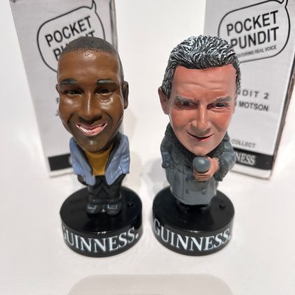 Guinness Pundits Talking Football John Barnes & John Motson Work Boxed Christmas