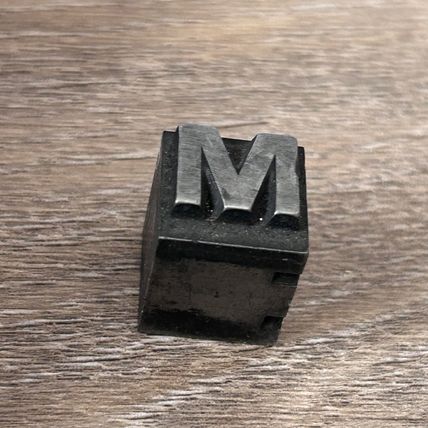 Letterpress letter M 13mm Hot Metal Type Linotype Printing Font Display Gift GC