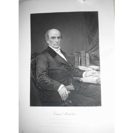 Daniel Webster - steel engraving - 1876 - Duyckinck Internationale Gallerie