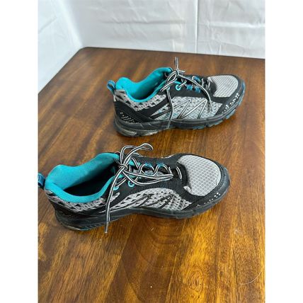 LA Gear Women's Athletic Sneakers Grey/Black/Teal Size 7 Ultra Foam Heavy Tread