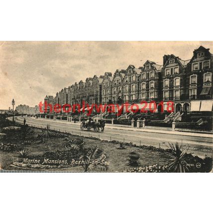 Marine Mansions, Bexhill on Sea, Sussex, Valentines Postcard, 1920s?