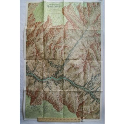 1978 National Geographic map The Heart of the Grand Canyon