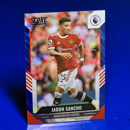 Panini Score Premier League 2021 Jadon Sancho Manchester United Blue Laser 37/49