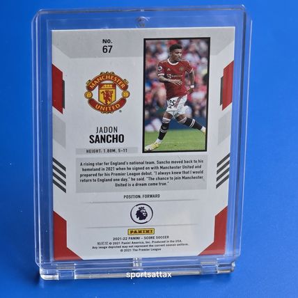 Panini Score Premier League 2021 Jadon Sancho Manchester United Blue Laser 37/49