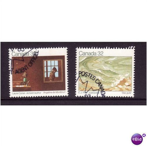 CANADA 1983 CANADIAN WRITERS SET 2 VALS FINE USED