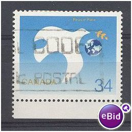 International Peace Year stamp (Canada).Fine Used.nb12