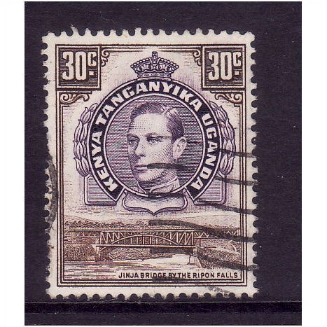 Kenya Uganda & Tanganyika 1952 30c Dull Purple and Brown SG 142 Fine used