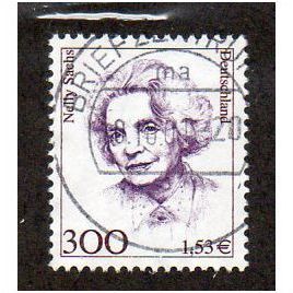 GER 2000 300pf ( €1.53) 'FAMOUS WOMEN - NELLY SACHSL' FINE USED (EBID30-221)