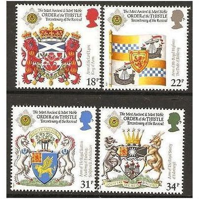 Great Britain 1987 Scottish Heraldry Unmounted Mint SG 1363-1366 Sc 1184-1187