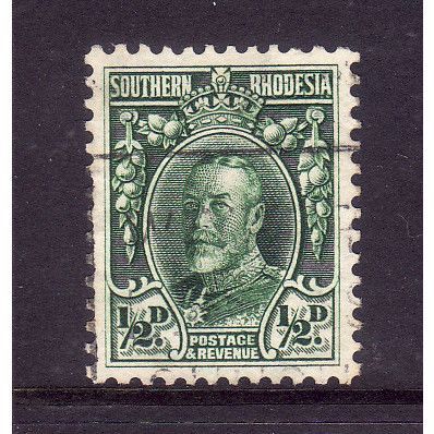 SOUTHERN RHODESIA 1931 SG 15a 1/2d GREEN FINE USED