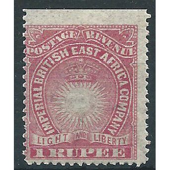 British East Africa 1890 SG14 1 Rupee Carmine Mounted Mint....