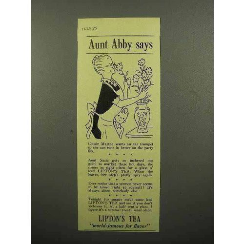 1940 Lipton's Tea Ad