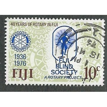 FIJ 1976 10c 'FIJI BLIND SOCIETY' FINE USED (EBID48-249)