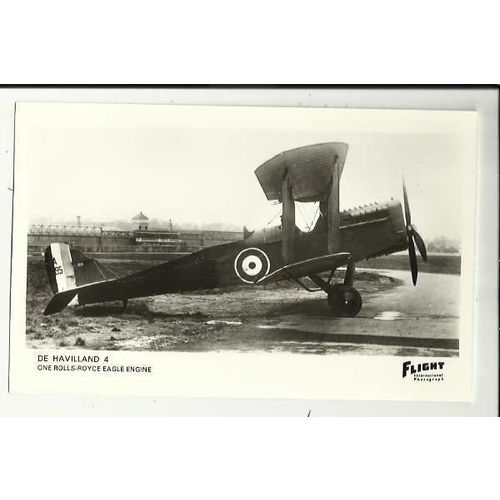 Aviation DE HAVILLAND 4 Postcard by Flight International